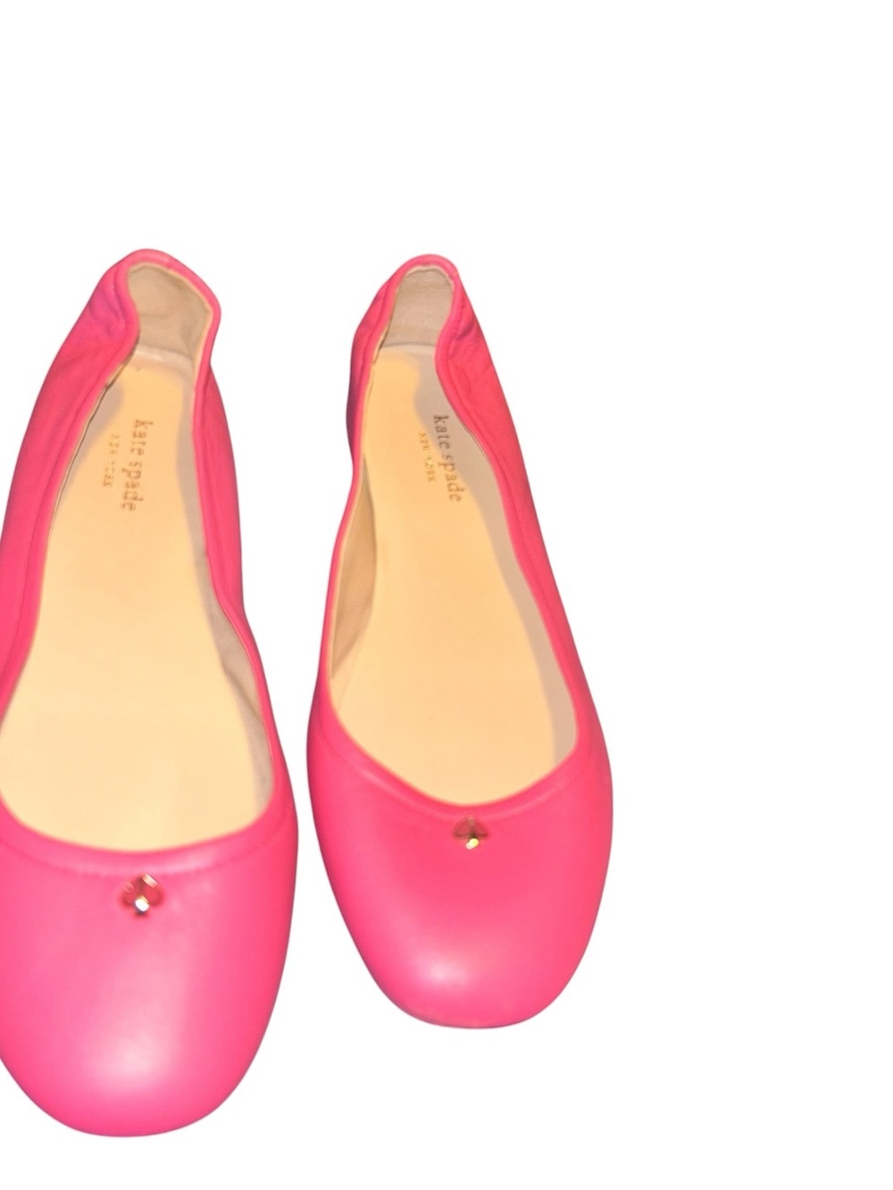 Kate Spade new york kora pink leather ballet flats size 9.5 slip on